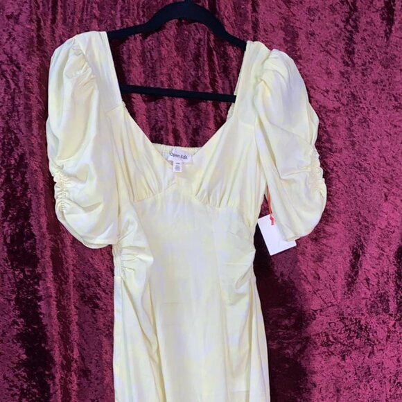 Open Edith Beautiful yellow and white vintage dress - Picture 2 of 8